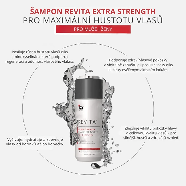 DS Laboratories DS Revita Extra Strength šampūnas nuo plaukų slinkimo ir stimuliuojantis 205ml