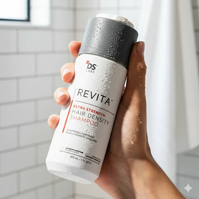 DS Laboratories DS Revita Extra Strength šampūnas nuo plaukų slinkimo ir stimuliuojantis 205ml