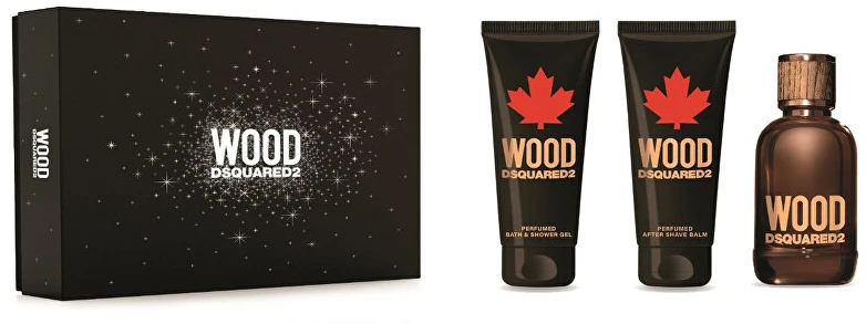 Dsquared² Wood For Him - EDT 100 ml + gelis 100 ml + balzám po holení 100 ml