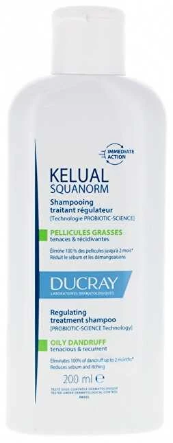 Ducray Kelual Squanorm Regulating Treatment Šampūnas šampūnas riebiai / pleiskanotai galvos odai, 400 ml