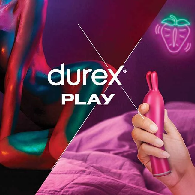 Durex Žaiskite Vibe & Tease 2in1 vibratorių su stimuliuojančiu antgaliu