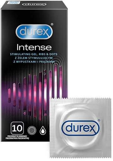 „Durex Intense“ briaunoti ir taškuoti 10 vnt.