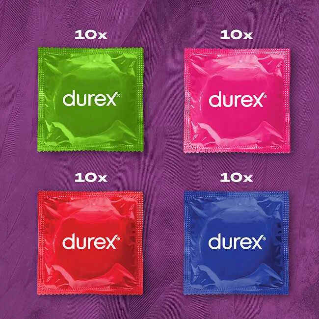 Durex Surprise Me prezervatyvų mišiniai 40 vnt tyrinėjimo malonumui