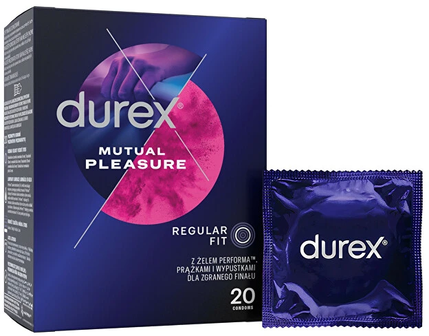 Durex Mutual Pleasure prezervatyvai su ejakuliaciją atidinančiais smeigėmis 20 vnt