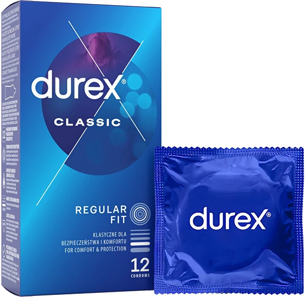 Durex Classic Prezervatyvai, 12 vnt.