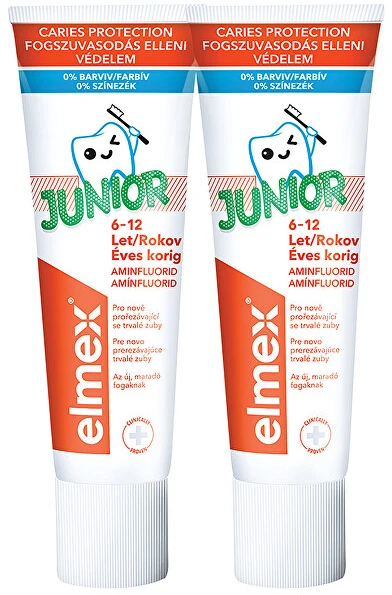 Elmex Vaikiška dantų pasta Junior Duopack 2 x 75 ml