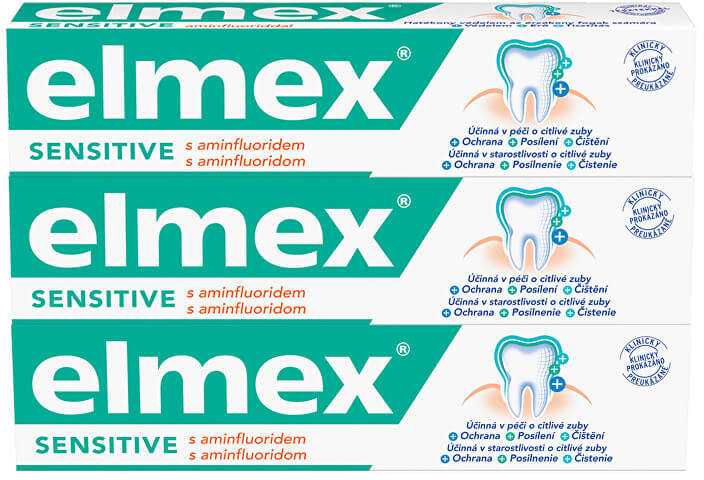 "Elmex" dantų pasta jautriems dantims Sensitiv e 3 x 75 ml