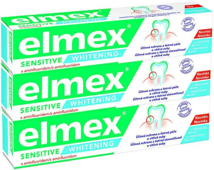 Elmex Whitening Sensitiv e Tooth Whitening Dantų pasta 3 x 75 ml
