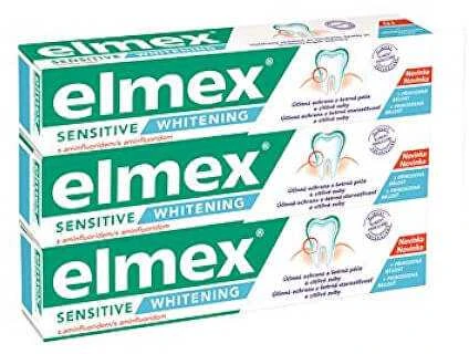 Elmex Balinamoji dantų pasta jautriems dantims "Sensitive Baltas ning Trio" 3x 75 ml
