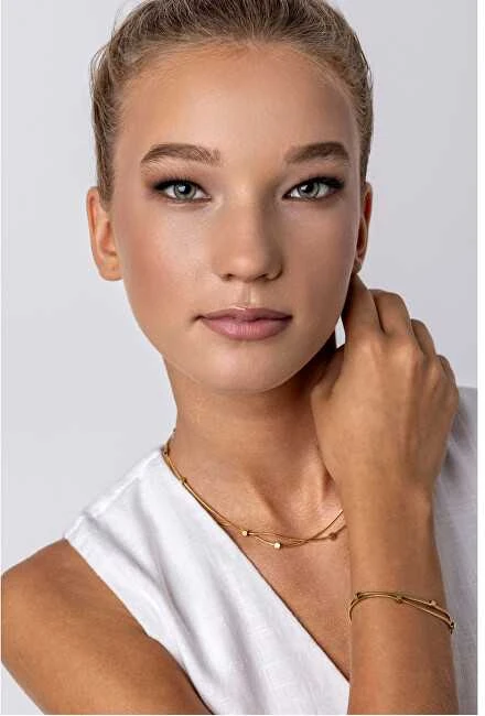 Emily Westwood Allie EWN24013G paauksuotas dvigubas plieno karoliai