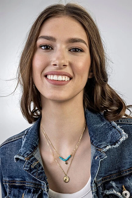 Emily Westwood Cecilia dvigubai paauksuotas karoliukų vėrinys EWN23027G