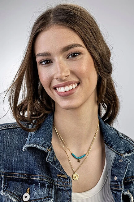 Emily Westwood Cecilia dvigubai paauksuotas karoliukų vėrinys EWN23027G