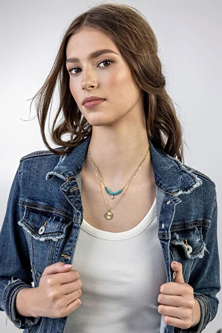 Emily Westwood Cecilia dvigubai paauksuotas karoliukų vėrinys EWN23027G