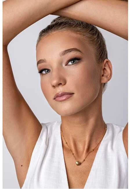 Emily Westwood Subtilus auksu dengtas karoliai moterims Heart Kate EWN24012G