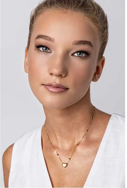 Emily Westwood Subtilus auksu dengtas karoliai moterims Heart Kate EWN24012G