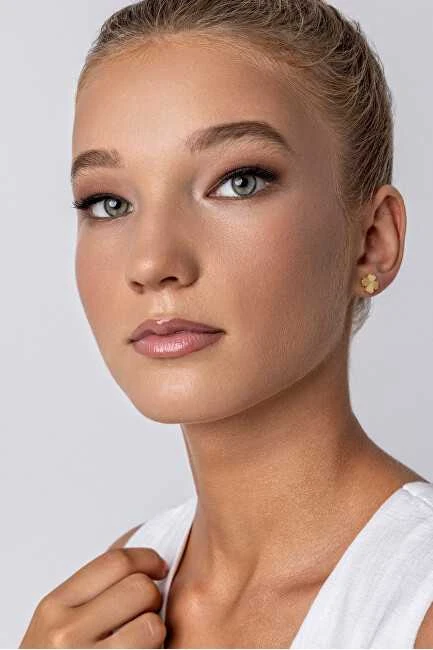 Emily Westwood Auksuoti Macie keturių lapų dobilų auskarai EWE24012G