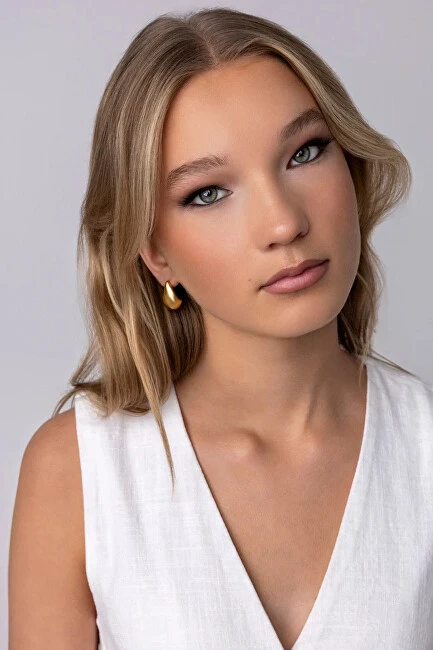 Emily Westwood Gold-plated steel Tear Drop dangle earrings EWE250164G