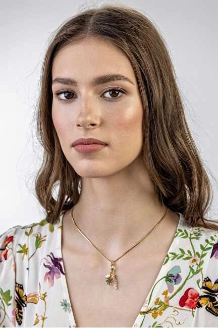 Emily Westwood Subtilus paauksuotas vėrinys su drugeliu EWN23046G