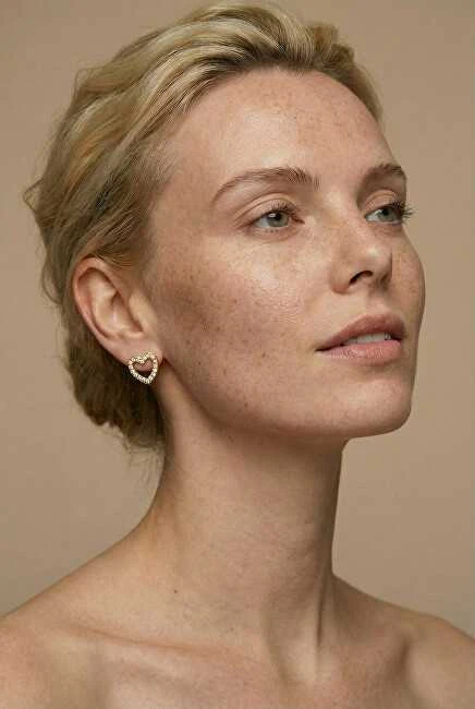 Emily Westwood Virelle paauksuoti širdies formos auskarai EWE260597G