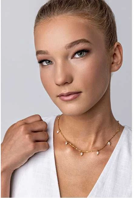 Emily Westwood Moteriški paauksuoti Shiloh sintetinių perlų karoliai EWN24015G