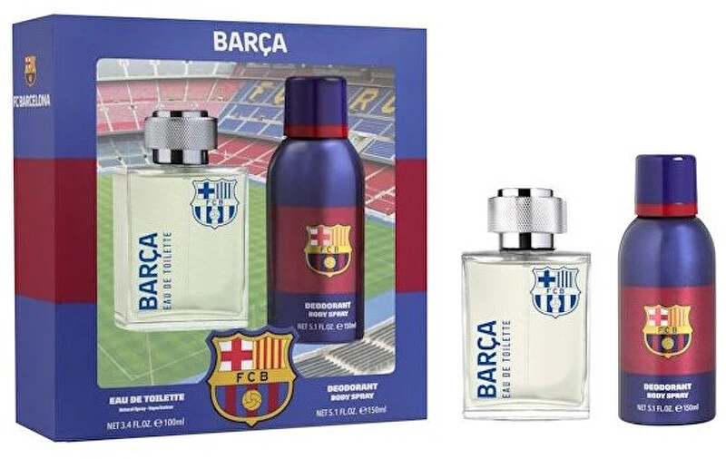EP Line "FC Barcelona" tualetinis vanduo su purškikliu 100 ml 2 dalių rinkinys