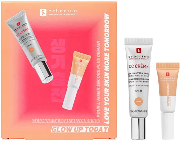 Erborian CC Crème Colour Correcting Kreminis Spf30 Doré 15ml Set 2 Pieces