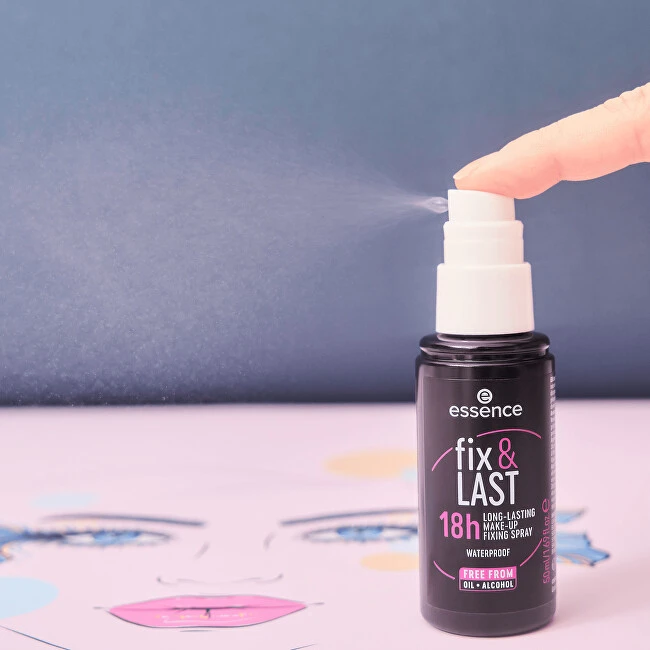 Essence Fix & Last Atsparus vandeniui Makeup Fixer Purškiklis, 50 ml