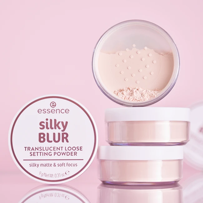 Essence Cosmetics Silky Blur Polvos Sueltos Fijadores Translúcidos, 9 g