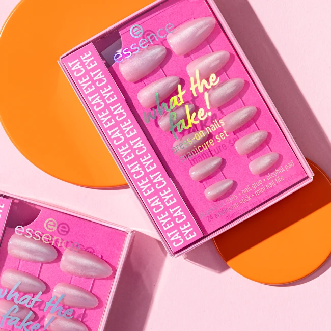 „Essence Cosmetics What The Fake!“ nagų lakų rinkinys „02“ – katės akies efektas, 6 vnt.