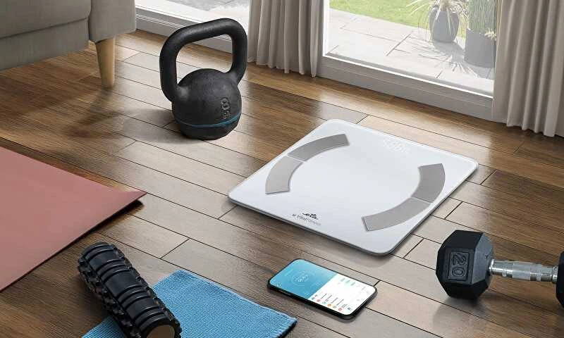 ETA asmeninės svarstyklės | ETA277990000 Vital Fitness | Maksimalus svoris (keliamoji galia) 180 kg | Tikslumas 100 g | Kūno masės indekso (KMI) matavimas | Baltas