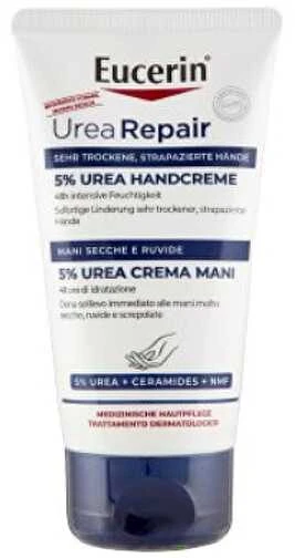 Eucerin UreaRepair Plus 5% Urea Hand Kreminis rankų kremas su 5 % šlapalo, 75 ml