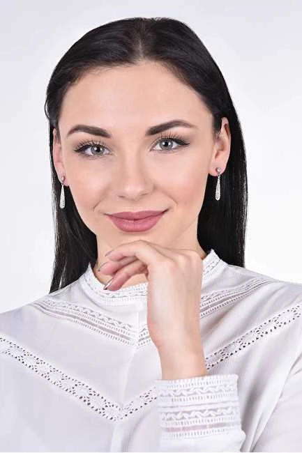 Evolution Group gražūs krištolo auskarai su kristalais 31163.1