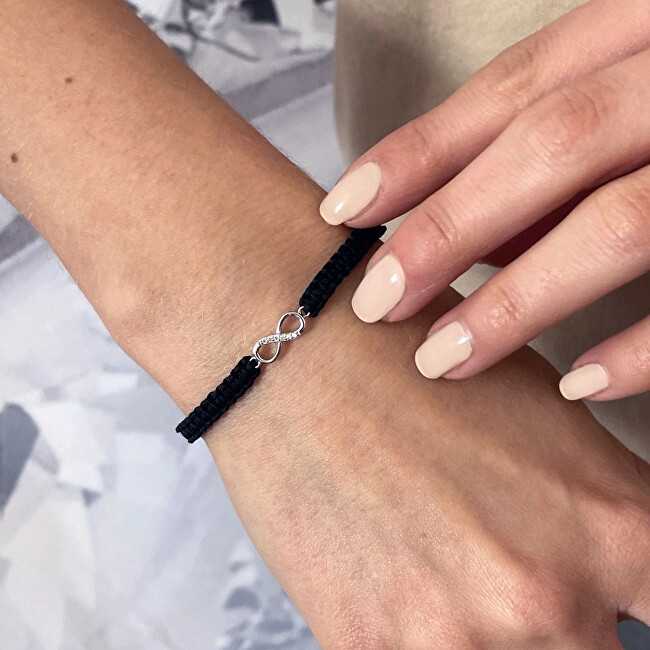 Evolution Group Juodas textile bracelet Infinity 13002.3