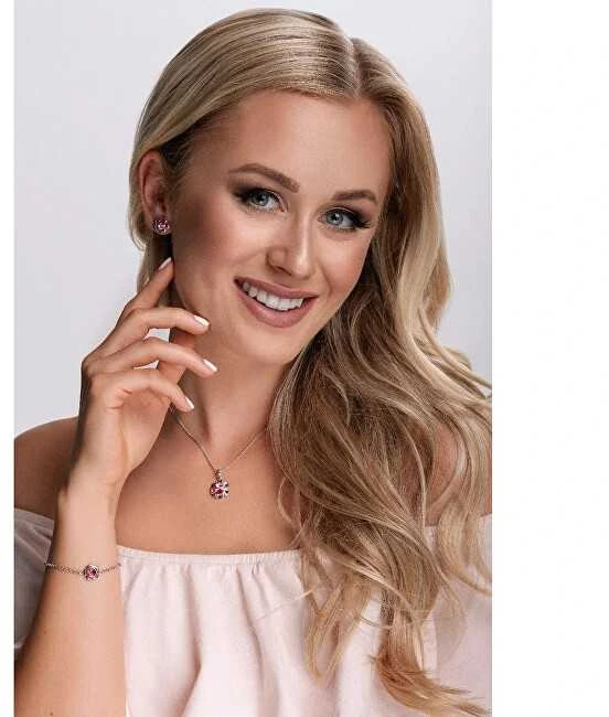 Evolution Group Sidabrinis apyrankė su Swarovski kristalu 33117.3 Rožė