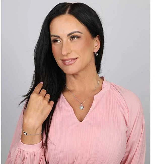 Evolution Group Sidabrinis apyrankė su Swarovski kristalu 33117.1