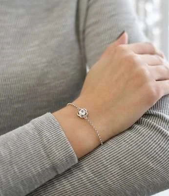 Evolution Group Sidabrinis apyrankė su Swarovski kristalu 33117.1