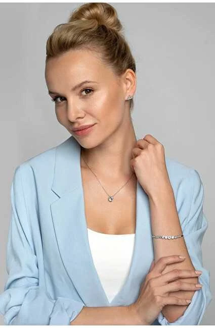 Evolution Group Sidabrinis apyrankė su Swarovski 33111.1