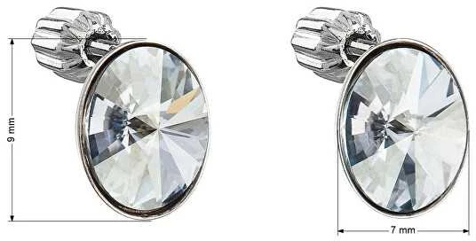 Evolution Group Sidabriniai auskarai su Swarovski kristalais 31274.5 Mėlyna Shadow