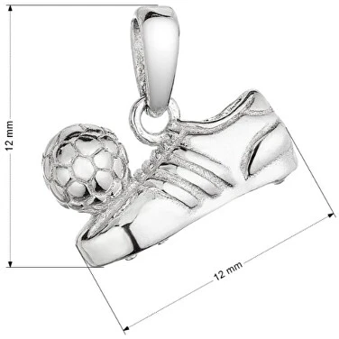 Evolution Group Sidabrinis pakabukas Futbolo žaidėjas su kamuoliu 64014