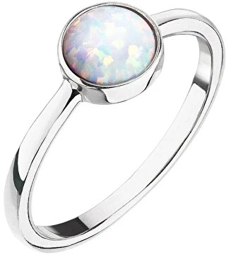 Evolution Group Sidabrinis ring with baltas opal 15001.1 baltas