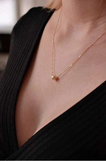 Evolution Group Women´s auksinis pakabukas with real pearl 92P00027