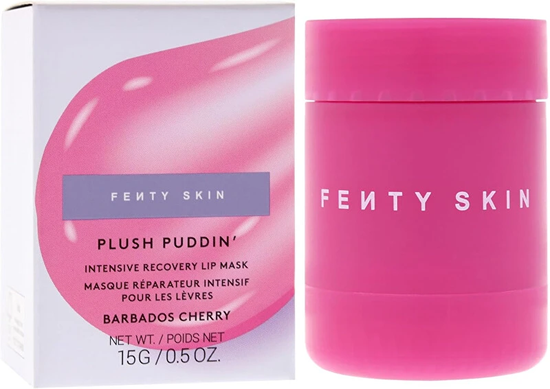 Fenty Beauty Fenty Skin Plush Puddin' Intensive Recovery Lip Mask lūpų kaukė, atspalvis: Barbados Cherry, 15 g
