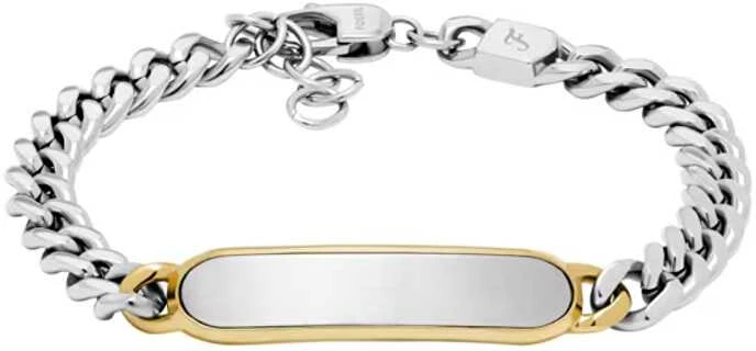 Fossil Elegant steel bicolor bracelet for men JF04851998