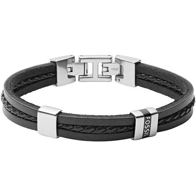 Fossil Graži vyriška odinė apyrankė Vintage Casual JF03686040