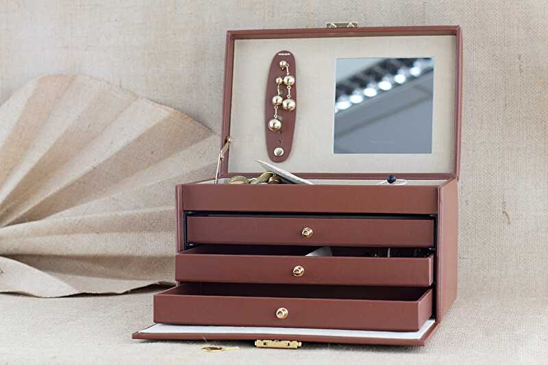 Friedrich Lederwaren Cordoba 26217-3 modern ruda jewelry box