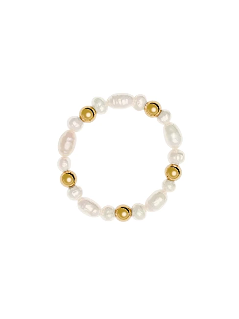 Furiosa Adjustable auksinis-plated ring with real pearls Ariel Pearls SR-ARIEL-G