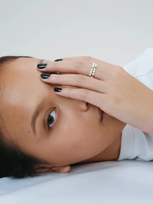 Furiosa Adjustable auksinis-plated ring with real pearls Ariel Pearls SR-ARIEL-G