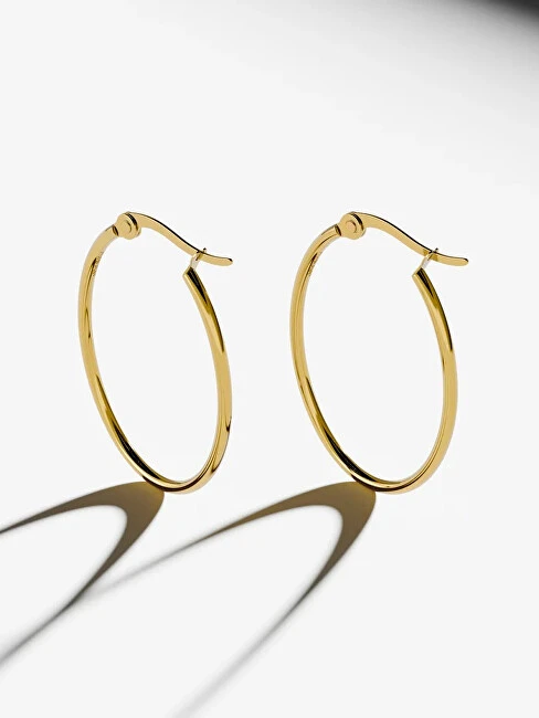 Furiosa Elegant auksinis-plated Loop Hoop SE-LOOPHOOP-G