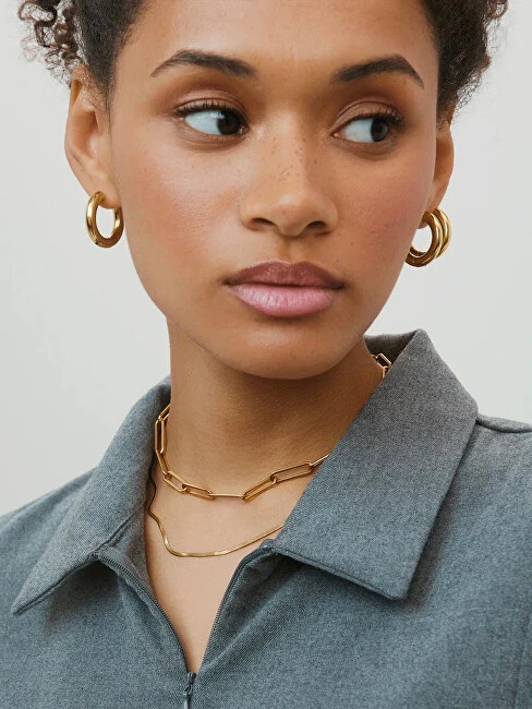 Furiosa Gold-plated Chubby Hoop SE-CCHUBBYH-G
