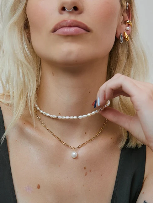 Furiosa Gold-plated pakabukas with genuine pearl pendant Divine SN-DIVINE-G